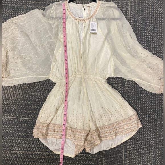 NWT Free People Butterfly Kisses Beaded Romper Size Small - Picture 12 of 12